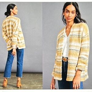 Anthropologie Moira Striped Cardigan, Size SM